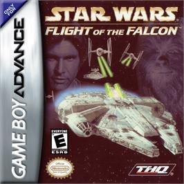 Box cover for Star Wars: Flight of the Falcon on the Nintendo Game Boy Advance.