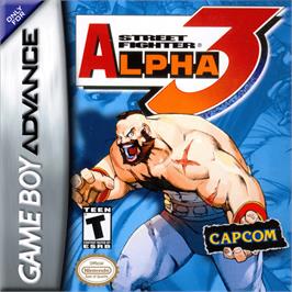 Box cover for Street Fighter Alpha 3 on the Nintendo Game Boy Advance.