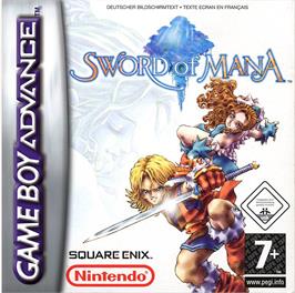 Box cover for Sword of Mana on the Nintendo Game Boy Advance.