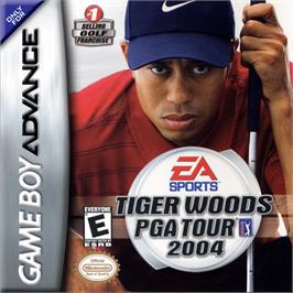 Box cover for Tiger Woods PGA Tour 2004 on the Nintendo Game Boy Advance.