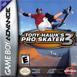 Box cover for Tony Hawk's Pro Skater 3 on the Nintendo Game Boy Advance.