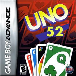 Box cover for Uno 52 on the Nintendo Game Boy Advance.