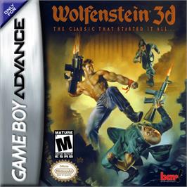 Box cover for Wolfenstein 3D on the Nintendo Game Boy Advance.