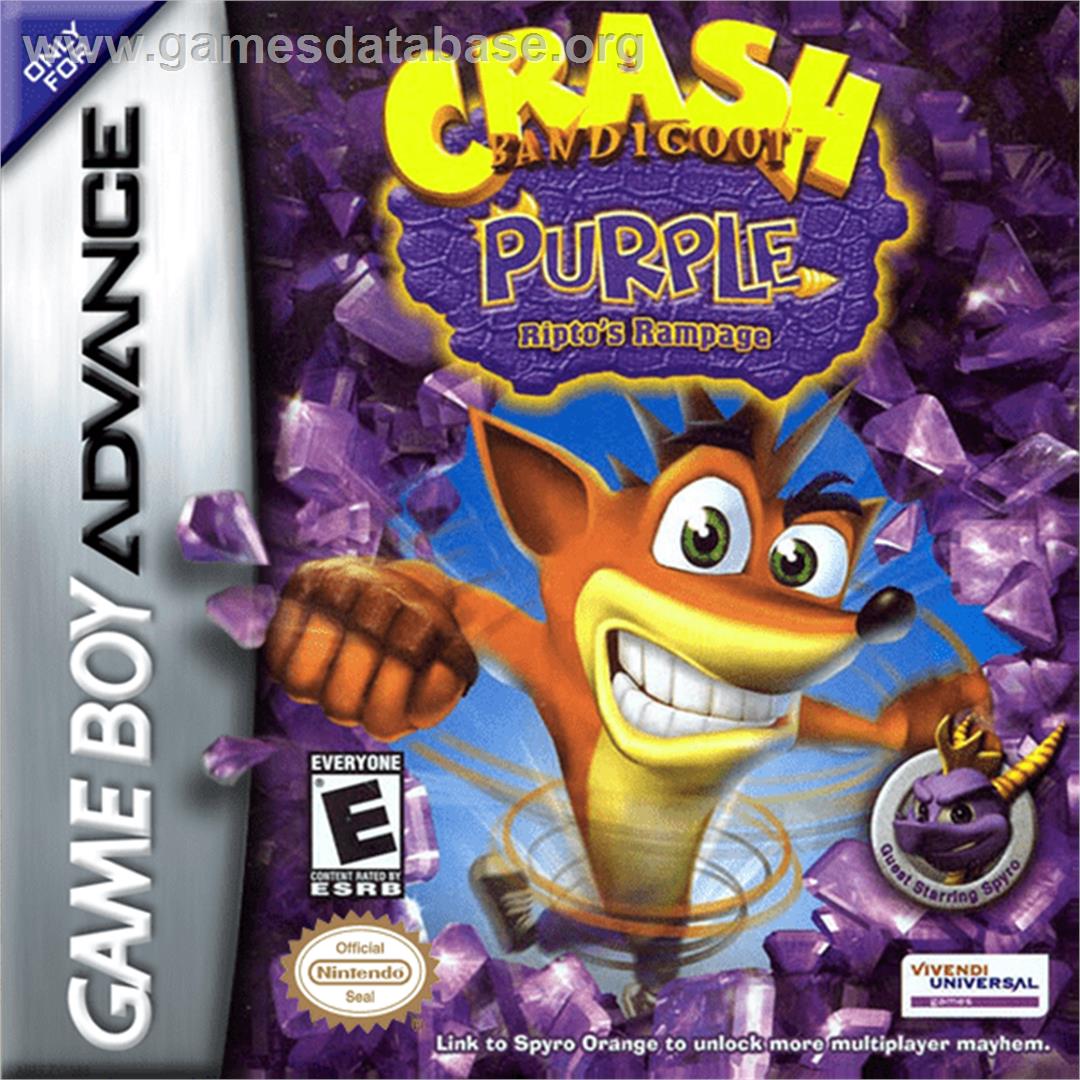 Crash Bandicoot Purple: Ripto's Rampage - Nintendo Game Boy Advance - Artwork - Box