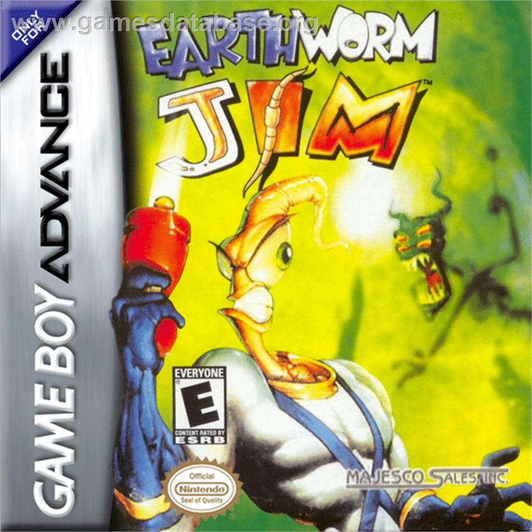 Earthworm Jim - Nintendo Game Boy Advance - Artwork - Box