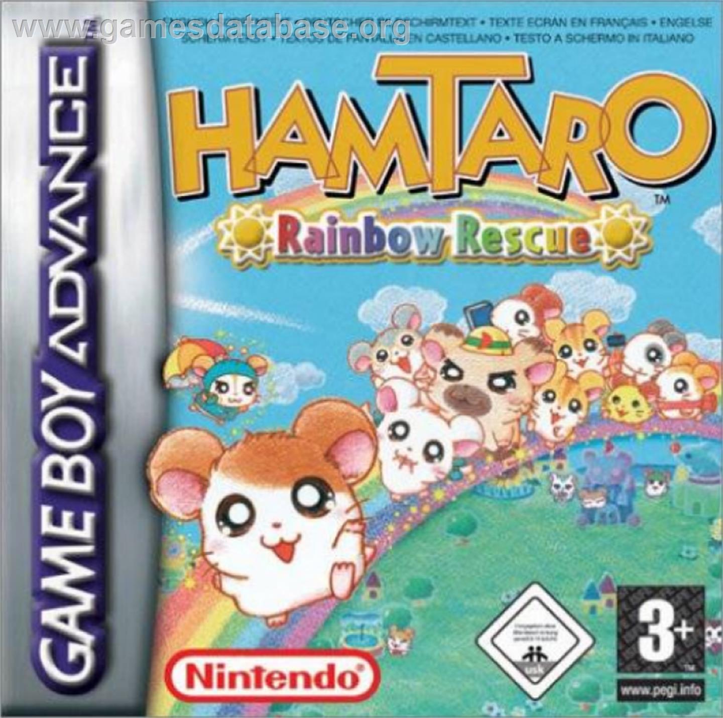 Hamtaro Rainbow Rescue - Nintendo Game Boy Advance - Artwork - Box