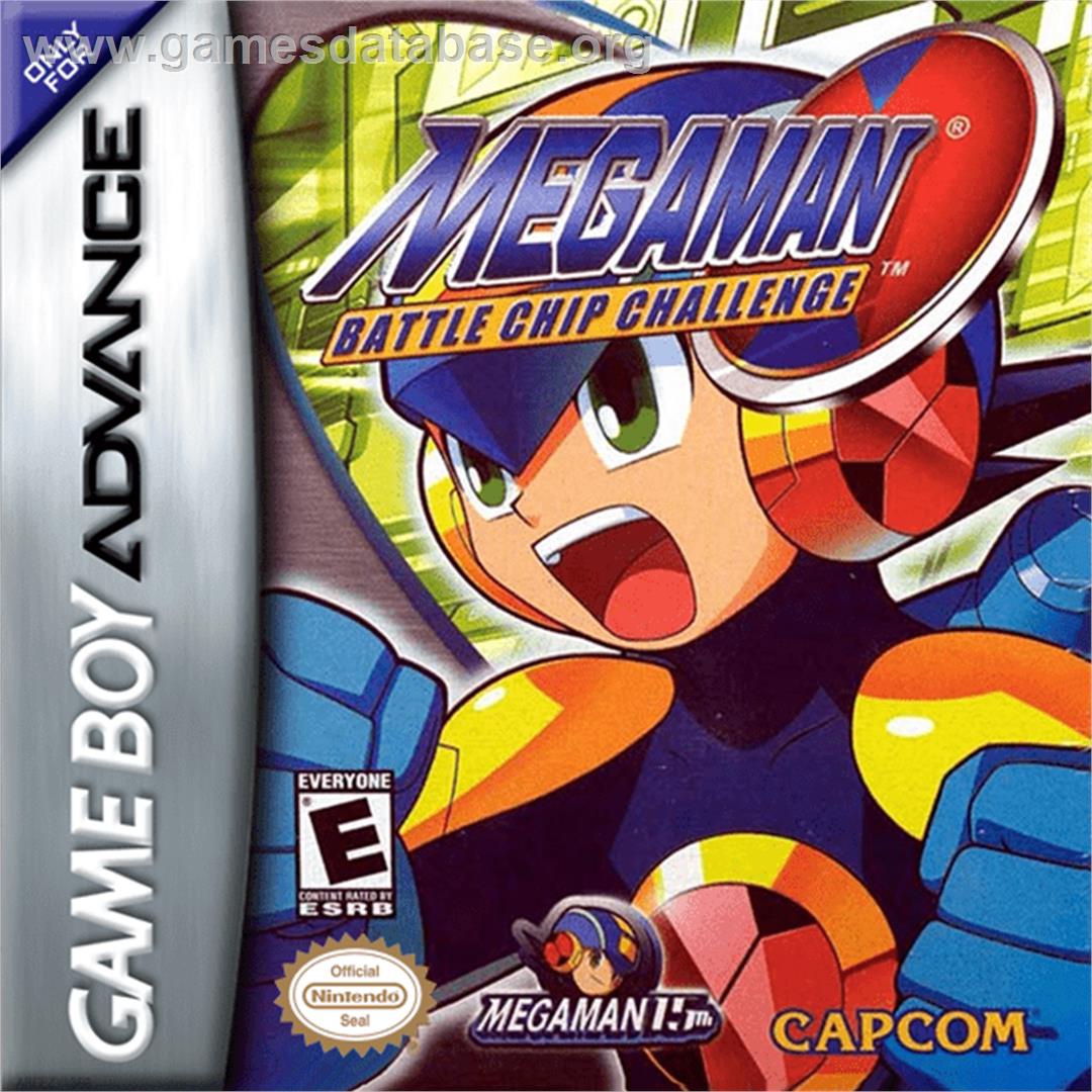 Mega Man Battle Chip Challenge - Nintendo Game Boy Advance - Artwork - Box
