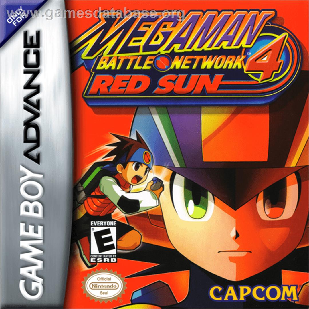 Mega Man Battle Network 4: Red Sun - Nintendo Game Boy Advance - Artwork - Box