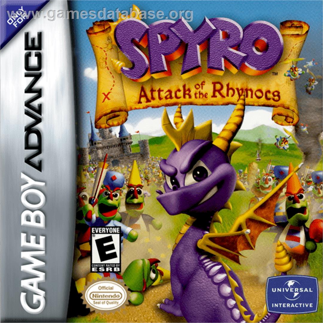 Spyro: Attack of the Rhynocs - Nintendo Game Boy Advance - Artwork - Box