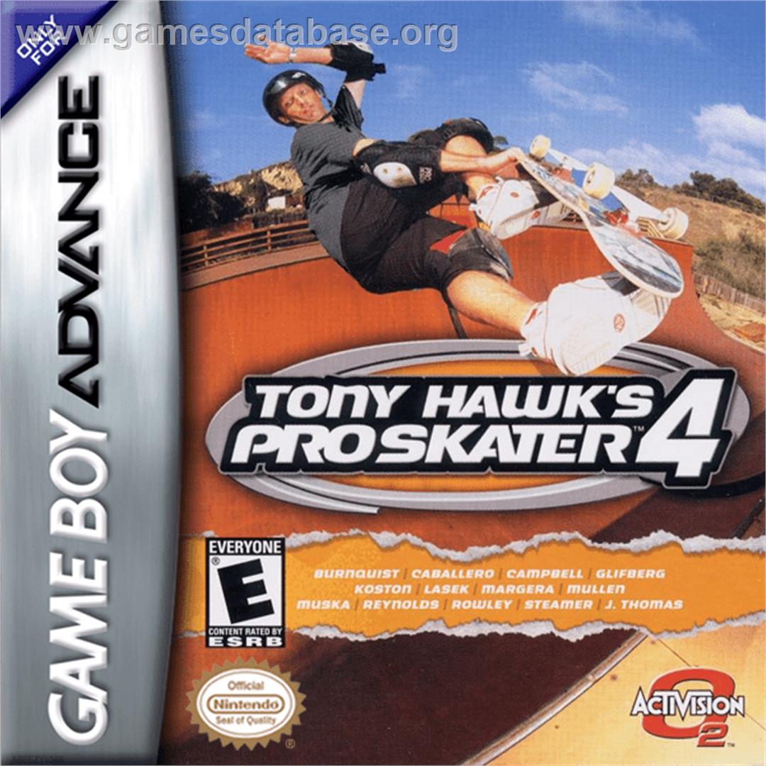Tony Hawk's Pro Skater 4 - Nintendo Game Boy Advance - Artwork - Box
