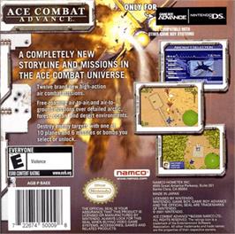 Box back cover for Ace Combat Advance on the Nintendo Game Boy Advance.
