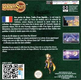 Box back cover for Golden Sun: The Lost Age on the Nintendo Game Boy Advance.