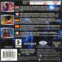 Box back cover for Iridion 2 on the Nintendo Game Boy Advance.