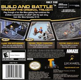 Box back cover for LEGO Star Wars 2: The Original Trilogy on the Nintendo Game Boy Advance.