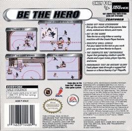 Box back cover for NHL 2002 on the Nintendo Game Boy Advance.