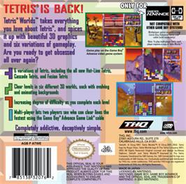 Box back cover for Out of This World on the Nintendo Game Boy Advance.