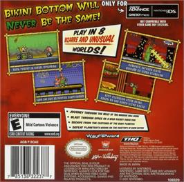 Box back cover for SpongeBob SquarePants: Creature from the Krusty Krab on the Nintendo Game Boy Advance.