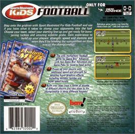 Box back cover for Sports Illustrated for Kids: Football on the Nintendo Game Boy Advance.