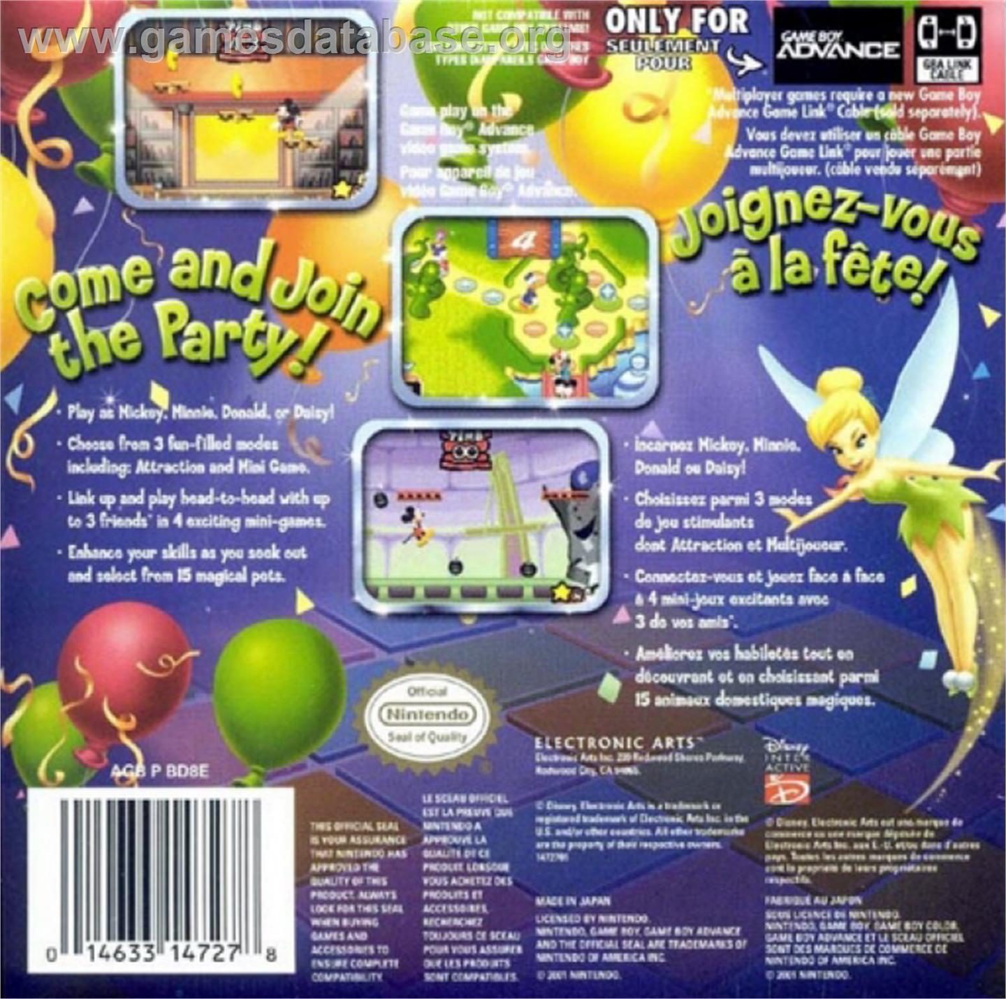 Party - Nintendo Game Boy Advance - Artwork - Box Back