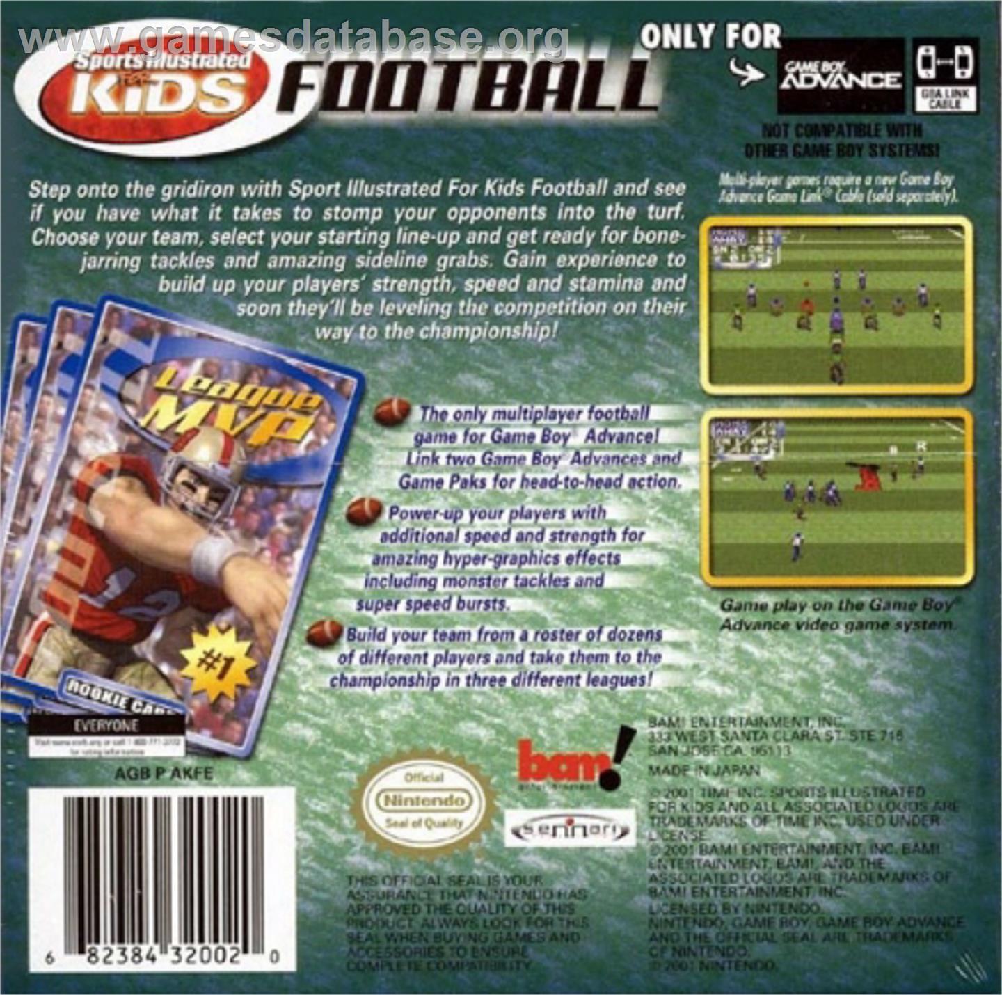 Sports Illustrated for Kids: Football - Nintendo Game Boy Advance - Artwork - Box Back