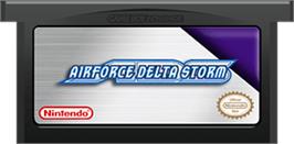 Cartridge artwork for Air Force Delta Storm on the Nintendo Game Boy Advance.