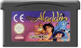 Cartridge artwork for Aladdin on the Nintendo Game Boy Advance.
