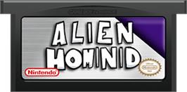 Cartridge artwork for Alien Hominid on the Nintendo Game Boy Advance.
