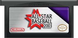 Cartridge artwork for All-Star Baseball 2003 on the Nintendo Game Boy Advance.