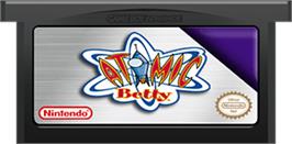 Cartridge artwork for Atomic Betty on the Nintendo Game Boy Advance.