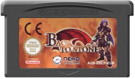 Cartridge artwork for Back to Stone on the Nintendo Game Boy Advance.