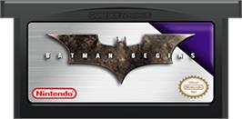 Cartridge artwork for Batman Begins on the Nintendo Game Boy Advance.