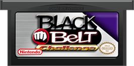 Cartridge artwork for Black Belt Challenge on the Nintendo Game Boy Advance.