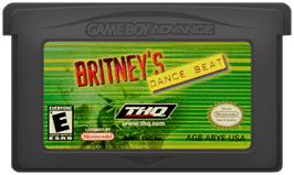 Cartridge artwork for Britney's Dance Beat on the Nintendo Game Boy Advance.