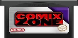 Cartridge artwork for Comix Zone on the Nintendo Game Boy Advance.