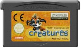 Cartridge artwork for Creatures on the Nintendo Game Boy Advance.