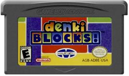 Cartridge artwork for Denki Blocks on the Nintendo Game Boy Advance.