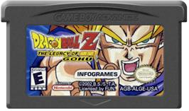 Cartridge artwork for Dragonball Z: The Legacy of Goku on the Nintendo Game Boy Advance.