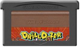 Cartridge artwork for Drill Dozer on the Nintendo Game Boy Advance.