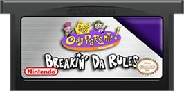 Cartridge artwork for Fairly OddParents: Breakin' Da Rules on the Nintendo Game Boy Advance.