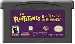 Cartridge artwork for Flintstones: Big Trouble in Bedrock on the Nintendo Game Boy Advance.