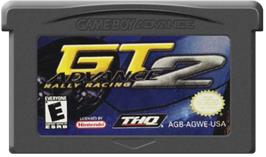 Cartridge artwork for GT Advance 2 Rally Racing on the Nintendo Game Boy Advance.