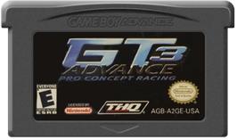 Cartridge artwork for GT Advance 3: Pro Concept Racing on the Nintendo Game Boy Advance.