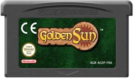 Cartridge artwork for Golden Sun on the Nintendo Game Boy Advance.