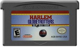 Cartridge artwork for Harlem Globetrotters: World Tour on the Nintendo Game Boy Advance.