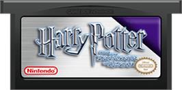 Cartridge artwork for Harry Potter and the Prisoner of Azkaban on the Nintendo Game Boy Advance.
