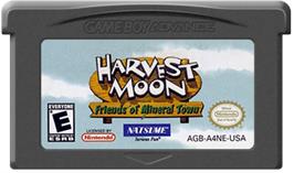 Cartridge artwork for Harvest Moon: Friends of Mineral Town on the Nintendo Game Boy Advance.