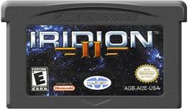 Cartridge artwork for Iridion 2 on the Nintendo Game Boy Advance.