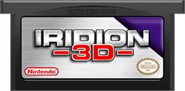 Cartridge artwork for Iridion 3D on the Nintendo Game Boy Advance.