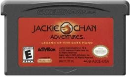 Cartridge artwork for Jackie Chan Adventures: Legend of the Dark Hand on the Nintendo Game Boy Advance.
