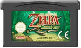Cartridge artwork for Legend of Zelda: The Minish Cap on the Nintendo Game Boy Advance.